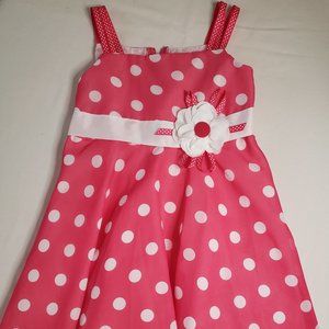 Rare Editions Pink Polka Dot Drress